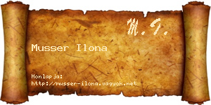 Musser Ilona névjegykártya