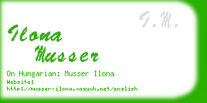 ilona musser business card